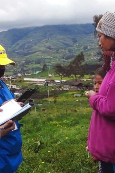 Foto referencial: censo en pueblos y nacionalidades. 