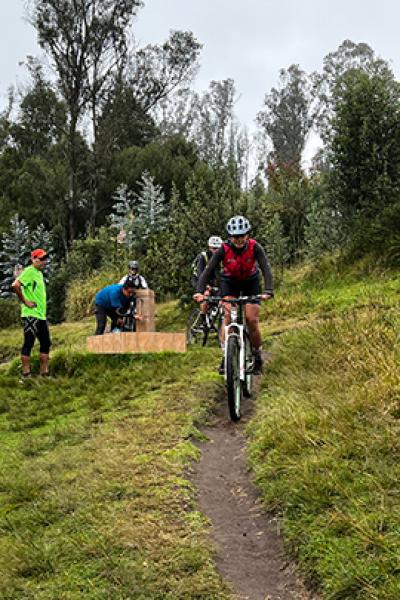 Un ciclista en el parque Metropolitano, el 3 de diciembre de 2022.