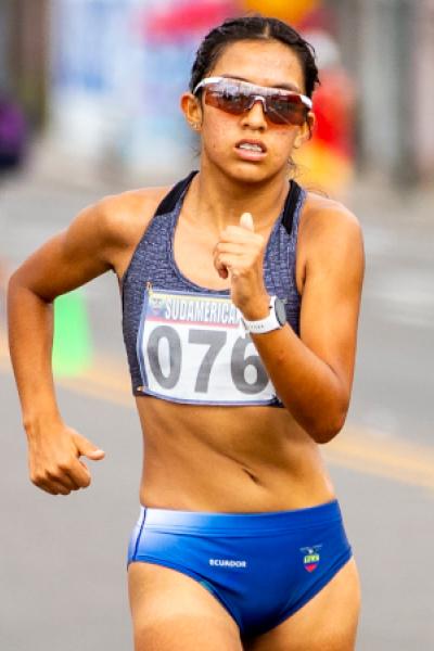 Paula Valdez, durante el Nacional de Marcha.