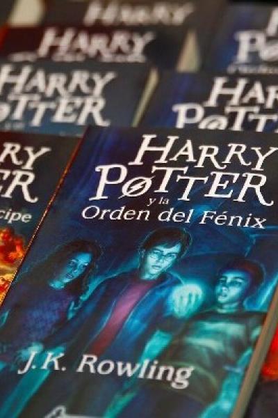 Portadas de libros de la saga de Harry Potter, de J.K. Rowling.