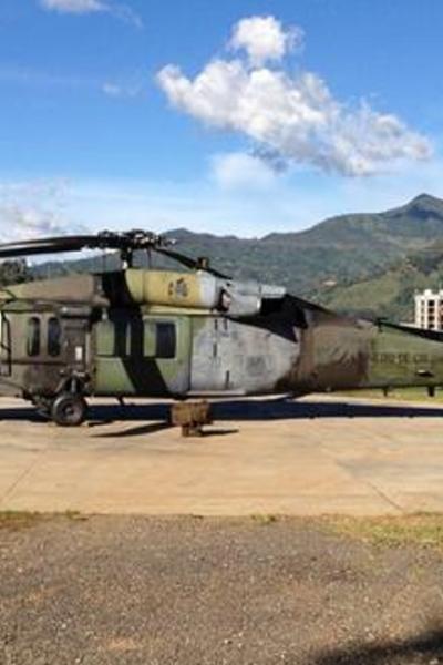 Un Sikorsky UH-60 Black Hawk del Ejercito de Colombia.