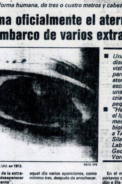 Imagen de la prensa española comentando la noticia de extraterrestres en la URSS.