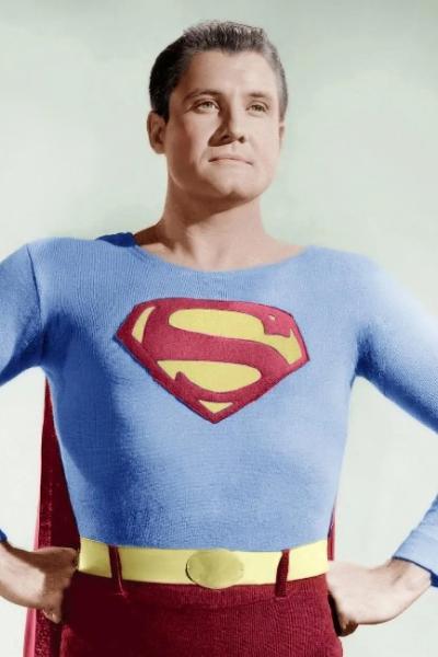 El actor George Reeves, en su papel de Superman.