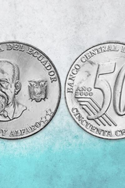 moneda 50 centavos Alfaro