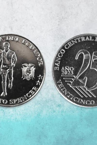 moneda 25 centavos Spencer