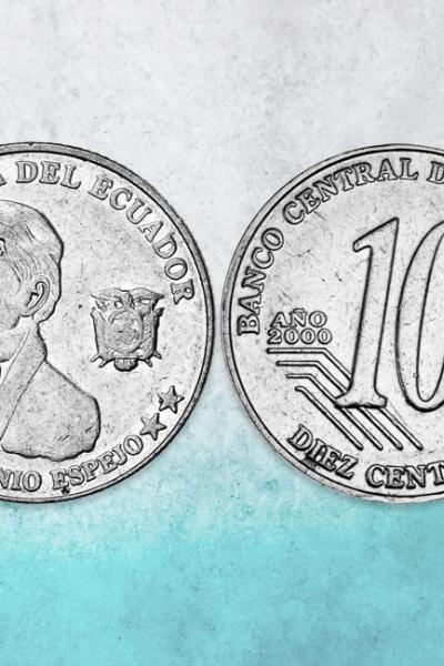 moneda 10 centavos Espejo