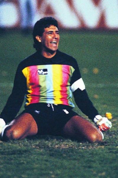 Carlos Luis Morales, durante su época como arquero de Barcelona SC.