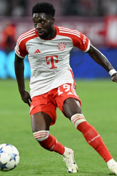 Alphonso Davies jugador del Bayern Munich, 20 de septiembre de 2023.