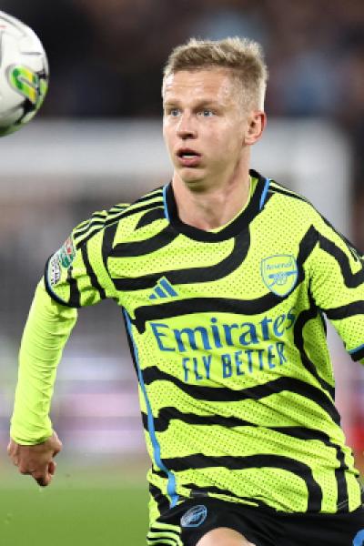 Oleksandr Zinchenko jugador del Arsenal, 1 de noviembre de 2023.