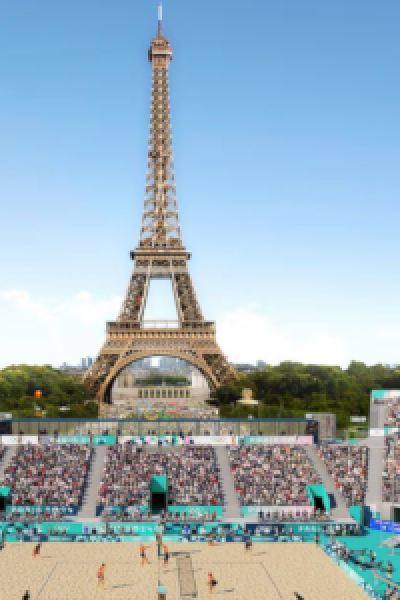 Imagen de lo que será el Champ de Mars, sede de los Juegos Olímpicos de París 2024.