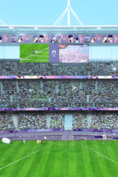 Captura de imagen del Stade de France, sede en París 2024.