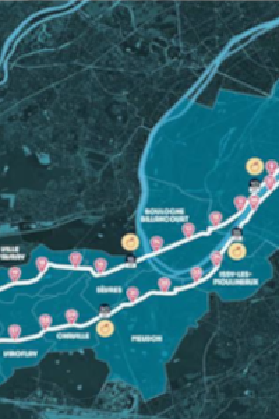 Mapa del recorrido de la maratón de París 2024.