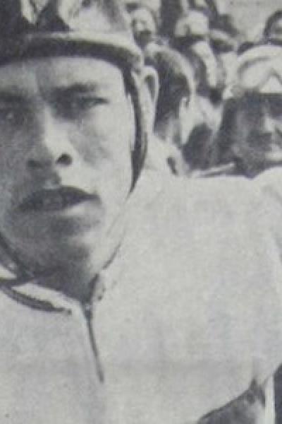 El ciclista ecuatoriano Hipólito Pozo en una competencia.