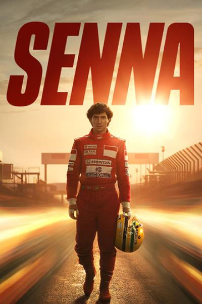 Afiche de la serie del piloto brasileño Ayrton Senna.