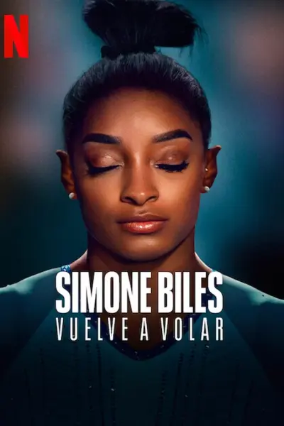 Afiche de la portada de la serie de Netflix sobre la gimnasta estadounidense Simone Biles.