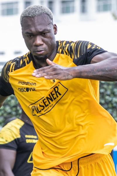 Felipe Caicedo, durante un entrenamiento con Barcelona SC, el 15 de enero de 2025.