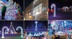 Luces de Navidad en parques y espacios públicos pese a apagones
