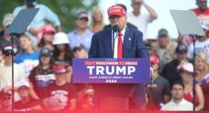 Donald Trump en un acto de campaña en  Wisconsin, el 18 de junio de 2024.