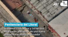 El martes 12 de noviembre, al menos 15 presos murieron y 14 más resultaron heridos por un nuevo enfrentamiento registrado en la Penitenciaría de Guayaquil, según informó el organismo estatal a cargo de las prisiones (SNAI).