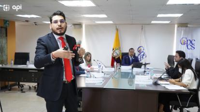 Raúl González, miembro de la terna propuesta para la Superintendencia de Bancos, el 19 de julio de 2022, en Quito.