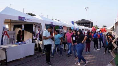 Imagen de la apertura de la feria de Comercio de Guayaquil, el 14 de octubre de 2022.