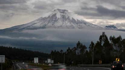 Vista del volcán Cotopaxi desde los Chasquis, el 24 de octubre de 2022.