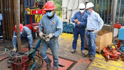 Operaciones de Petroecuador en Tambococha, uno de los campos del bloque ITT, ubicado en el Parque Nacional Yasuní, en la Amazonía ecuatoriana, en marzo de 2021.