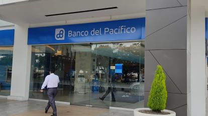 Imagen referencial de una agencia de Banco del Pacífico en enero de 2023.