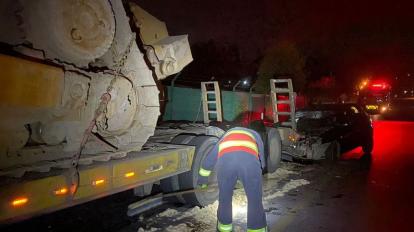 Accidente de tránsito en la vía a Papallacta, el sábado 1 de julio de 2023.