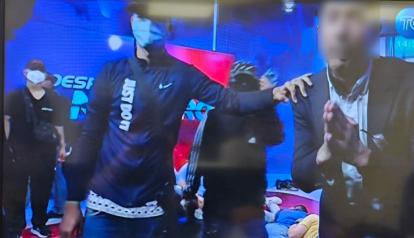 Imagen de la transmisión en vivo de TC Televisión, durante el ataque armado.