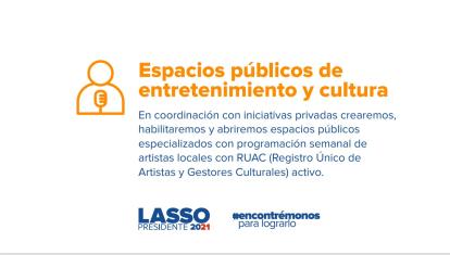 Propuestas de Guillermo Lasso para el sector cultural.