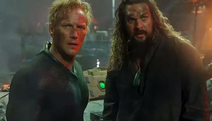 Los actores Patrick Wilson y Jason Momoa, en 'Aquaman y el reino perdido'. 
