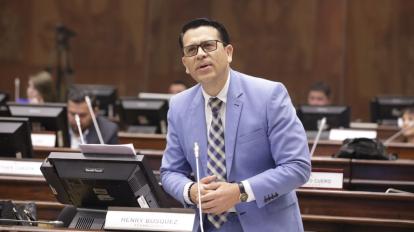 El asambleísta Henry Bósquez, en una sesión de diciembre de 2023.