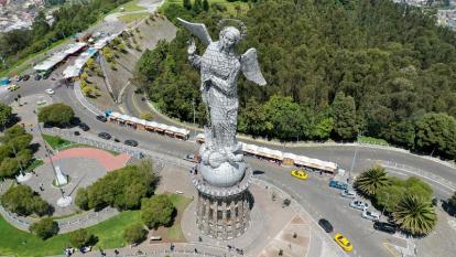 Imagen de la Virgen de El Panecillo en junio de 2024.