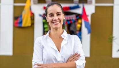 Carla Larrea, en un recorrido en Quito, el 6 de diciembre de 2024.