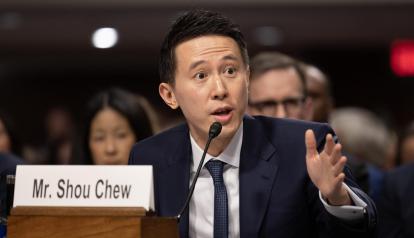 Fotografía de archivo del 31 de enero de 2024 del director ejecutivo de TikTok, Shou Zi Chew, durante una audiencia en el Senado de Estados Unidos en Washington.