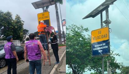 Funcionarios de la ANT inhabilitan radares en Guayaquil, el 5 de abril de 2025.