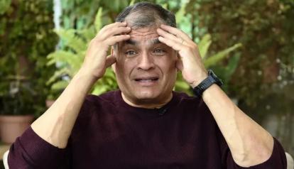 Retrato de Rafael Correa del 13 de abril de 2021.