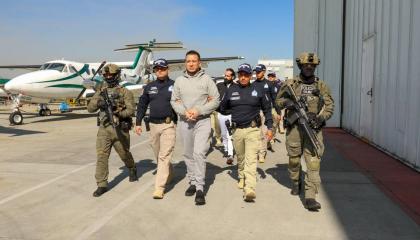El narcotraficante ecuatoriano, Wilder 'Gato Farfán' Sánchez, fue extraditado a EE. UU., desde Colombia. 25 de enero de 2024