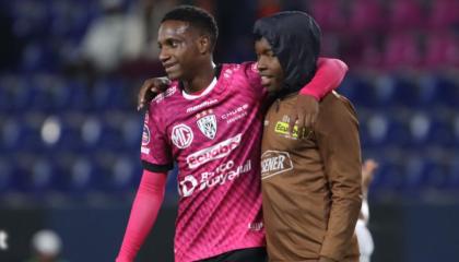 Darwin Guagua después de su debut en el partido entre Independiente del Valle y Deportivo Cuenca, 5 de abril de 2025.