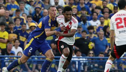 River Plate se enfrentó a Boca Juniors por un partido de la liga argentina, el 21 de septiembre de 2024.