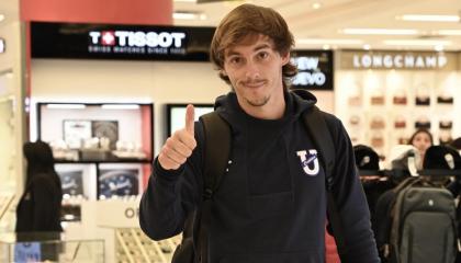 Jerónimo Cacciabue, de Universidad Católica, antes de viajar a Montevideo, el 4 de mayo de 2025.