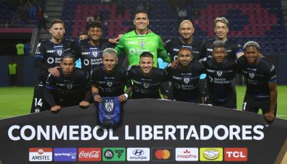 Los jugadores de Independiente del Valle, previo a un partido por Copa Libertadores, el 25 de agosto de 2026.