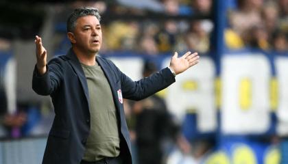 El entrenador de River Plate, Marcelo Gallardo, durante el partido del Torneo Clausura 2025 de la Liga Profesional de Fútbol de Argentina ante Boca Juniors, el 9 de noviembre de 2025.