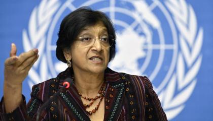 Foto de archivo de la Premio Nobel de la Paz 2026, Navi Pillay, en la sede europea de la ONU en Ginebra, Suiza.