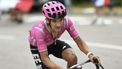 Richard Carapaz, durante una etapa del Tour de Francia, el 18 de julio de 2026.