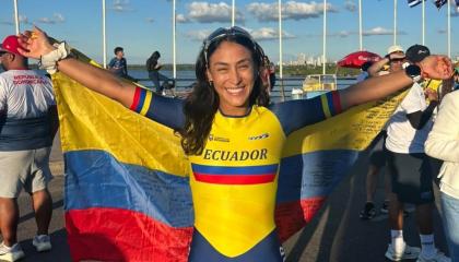 Gabriela Vargas, durante el Mundial de Patinaje en Asunción, el 16 de octubre de 2026.
