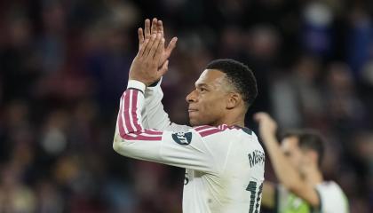 El delantero francés del Real Madrid, Kylian Mbappé, tras el encuentro de Laliga ante el FC Barcelona, el domingo 25 de octubre de 2026.