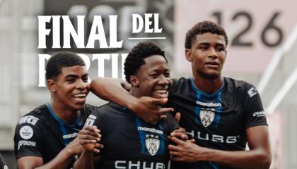 Los jugadores de Independiente del Valle celebran un gol ante el Manchester City en la Messi Cup, el viernes 30 de octubre de 2026.
