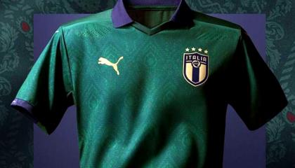 Este lunes 7 de octubre se presentó la nueva camiseta de la selección italiana. 